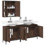 Set de muebles de baño 3 pzas madera contrachapada roble marrón de , Muebles de baño - Ref: Foro24-3214734, Precio: 197,61 €,...