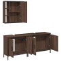 Set de muebles de baño 3 pzas madera contrachapada roble marrón de , Muebles de baño - Ref: Foro24-3214734, Precio: 197,61 €,...