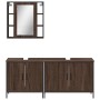 Set de muebles de baño 3 pzas madera contrachapada roble marrón de , Muebles de baño - Ref: Foro24-3214734, Precio: 197,61 €,...