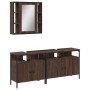 Set de muebles de baño 3 pzas madera contrachapada roble marrón de , Muebles de baño - Ref: Foro24-3214729, Precio: 178,44 €,...