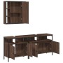 Set de muebles de baño 3 pzas madera contrachapada roble marrón de , Muebles de baño - Ref: Foro24-3214729, Precio: 178,44 €,...