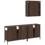 Set de muebles de baño 3 pzas madera contrachapada roble marrón de , Muebles de baño - Ref: Foro24-3214729, Precio: 178,44 €,...