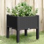 Planter with legs PP black 40x40x42 cm by , Pots and planters - Ref: Foro24-367888, Price: 31,67 €, Discount: %