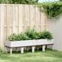 White PP planter with legs 160x40x42 cm by , Pots and planters - Ref: Foro24-367904, Price: 76,18 €, Discount: %