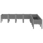 Jardinera con patas PP gris claro 200x160x42 cm de , Maceteros y jardineras - Ref: Foro24-367912, Precio: 149,06 €, Descuento: %