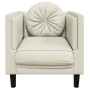 Sillón con cojín terciopelo color crema de , Sofás - Ref: Foro24-372629, Precio: 189,23 €, Descuento: %