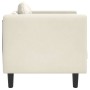 Sillón con cojín terciopelo color crema de , Sofás - Ref: Foro24-372629, Precio: 189,23 €, Descuento: %