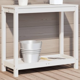 Planting table with white pine wood shelf 82.5x35x75 cm by , Pot stands - Ref: Foro24-832388, Price: 71,21 €, Discount: %