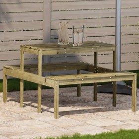 Impregnated pine wood picnic table 110x134x75 cm by , Garden tables - Ref: Foro24-832561, Price: 99,99 €, Discount: %