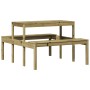 Impregnated pine wood picnic table 110x134x75 cm by , Garden tables - Ref: Foro24-832561, Price: 99,95 €, Discount: %