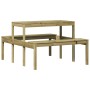 Impregnated pine wood picnic table 110x134x75 cm by , Garden tables - Ref: Foro24-832561, Price: 99,95 €, Discount: %