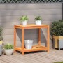 Planting table and shelf solid wood brown 82.5x50x75 cm by , Pot stands - Ref: Foro24-844631, Price: 61,94 €, Discount: %