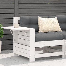 Garden sofa with armrest white pine wood side table by , Outdoor sofas - Ref: Foro24-844879, Price: 71,99 €, Discount: %