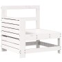 Garden sofa with armrest white pine wood side table by , Outdoor sofas - Ref: Foro24-844879, Price: 71,85 €, Discount: %