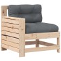 Garden sofa with armrests and cushion in solid pine wood by , Outdoor sofas - Ref: Foro24-844914, Price: 82,61 €, Discount: %