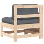 Garden sofa with armrests and cushion in solid pine wood by , Outdoor sofas - Ref: Foro24-844914, Price: 82,61 €, Discount: %