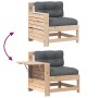 Garden sofa with armrests and cushion in solid pine wood by , Outdoor sofas - Ref: Foro24-844914, Price: 82,61 €, Discount: %