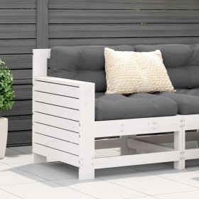 Garden sofa with armrests and cushion in solid white pine wood by , Outdoor sofas - Ref: Foro24-844921, Price: 94,99 €, Disco...