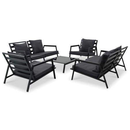 Garden furniture 5 pieces and dark gray aluminum cushions by vidaXL, Garden sets - Ref: Foro24-47817, Price: 1,00 €, Discount: %