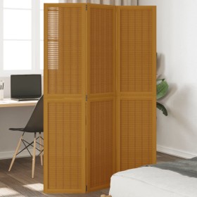 3-panel partition screen solid brown paulownia wood by , Room dividers - Ref: Foro24-358814, Price: 85,99 €, Discount: %