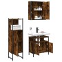 Set de muebles baño 3 pzas madera contrachapada roble ahumado de , Muebles de baño - Ref: Foro24-3214757, Precio: 177,99 €, D...