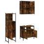 Set de muebles baño 3 pzas madera contrachapada roble ahumado de , Muebles de baño - Ref: Foro24-3214757, Precio: 177,99 €, D...