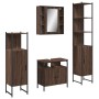 Set de muebles de baño 4 pzas madera contrachapada marrón roble de , Muebles de baño - Ref: Foro24-3214769, Precio: 263,77 €,...