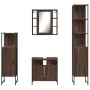 Set de muebles de baño 4 pzas madera contrachapada marrón roble de , Muebles de baño - Ref: Foro24-3214769, Precio: 263,77 €,...