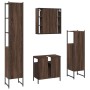 Set de muebles de baño 4 pzas madera contrachapada marrón roble de , Muebles de baño - Ref: Foro24-3214769, Precio: 263,77 €,...