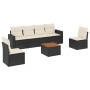 7-piece garden dining set and black synthetic rattan cushions by , Garden sets - Ref: Foro24-3256399, Price: 382,77 €, Discou...