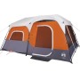 Family tent with LED 9 people quick opening gray orange by , tents - Ref: Foro24-94312, Price: 268,09 €, Discount: %