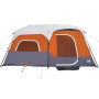 Family tent with LED 9 people quick opening gray orange by , tents - Ref: Foro24-94312, Price: 268,09 €, Discount: %