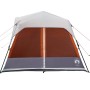 Family tent with LED 9 people quick opening gray orange by , tents - Ref: Foro24-94312, Price: 268,09 €, Discount: %