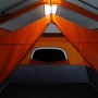 Family tent with LED 9 people quick opening gray orange by , tents - Ref: Foro24-94312, Price: 268,09 €, Discount: %