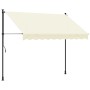 Toldo retráctil de tela y acero crema 250x150 cm de , Toldos - Ref: Foro24-368746, Precio: 82,58 €, Descuento: %