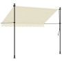 Toldo retráctil de tela y acero crema 250x150 cm de , Toldos - Ref: Foro24-368746, Precio: 82,58 €, Descuento: %