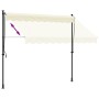 Toldo retráctil de tela y acero crema 250x150 cm de , Toldos - Ref: Foro24-368746, Precio: 82,58 €, Descuento: %