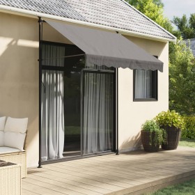 Anthracite gray fabric and steel retractable awning 200x150 cm by , Awnings - Ref: Foro24-368738, Price: 76,51 €, Discount: %