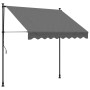 Anthracite gray fabric and steel retractable awning 200x150 cm by , Awnings - Ref: Foro24-368738, Price: 76,48 €, Discount: %