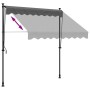 Anthracite gray fabric and steel retractable awning 200x150 cm by , Awnings - Ref: Foro24-368738, Price: 76,48 €, Discount: %