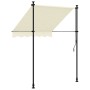 Toldo retráctil de tela y acero crema 150x150 cm de , Toldos - Ref: Foro24-368744, Precio: 67,94 €, Descuento: %