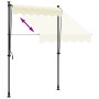 Toldo retráctil de tela y acero crema 150x150 cm de , Toldos - Ref: Foro24-368744, Precio: 67,99 €, Descuento: %