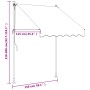 Cream fabric and steel retractable awning 150x150 cm by , Awnings - Ref: Foro24-368744, Price: 67,95 €, Discount: %