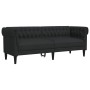 Sofá Chesterfield de 3 plazas tela negro de , Sofás - Ref: Foro24-372558, Precio: 364,20 €, Descuento: %