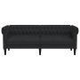 Sofá Chesterfield de 3 plazas tela negro de , Sofás - Ref: Foro24-372558, Precio: 364,20 €, Descuento: %