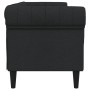 Sofá Chesterfield de 3 plazas tela negro de , Sofás - Ref: Foro24-372558, Precio: 364,20 €, Descuento: %