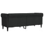 Sofá Chesterfield de 3 plazas tela negro de , Sofás - Ref: Foro24-372558, Precio: 364,20 €, Descuento: %