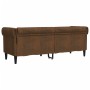 Sofá Chesterfield de 3 plazas tela marrón de , Sofás - Ref: Foro24-372564, Precio: 343,99 €, Descuento: %