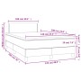 Box spring bed with mattress and LED white synthetic leather 120x190 cm by , Beds and slatted bases - Ref: Foro24-3270130, Pr...