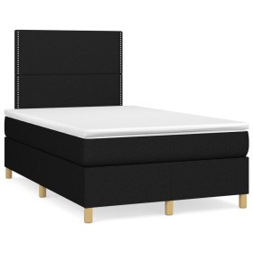 Cama box spring con colchón y luces LED tela negro 120x190 cm de , Camas y somieres - Ref: Foro24-3270241, Precio: 402,36 €, ...